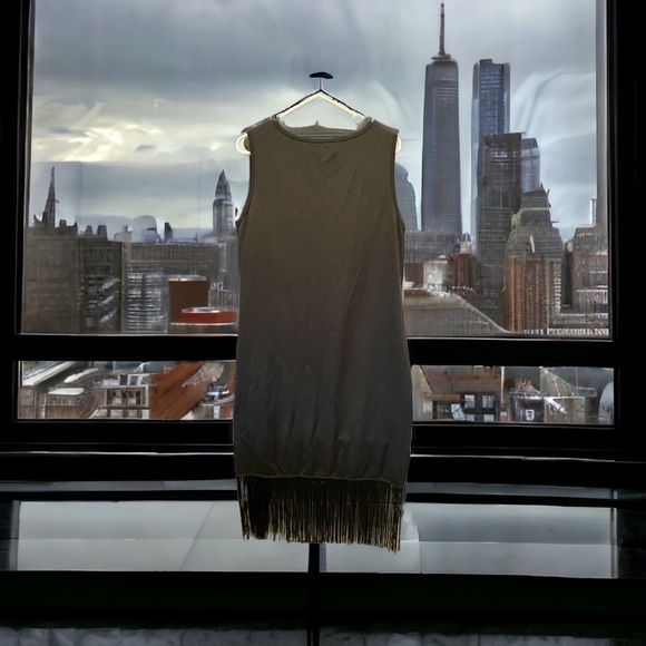 K. Jordan beaded black, Fringe Bottom dress - Picture 2 of 4